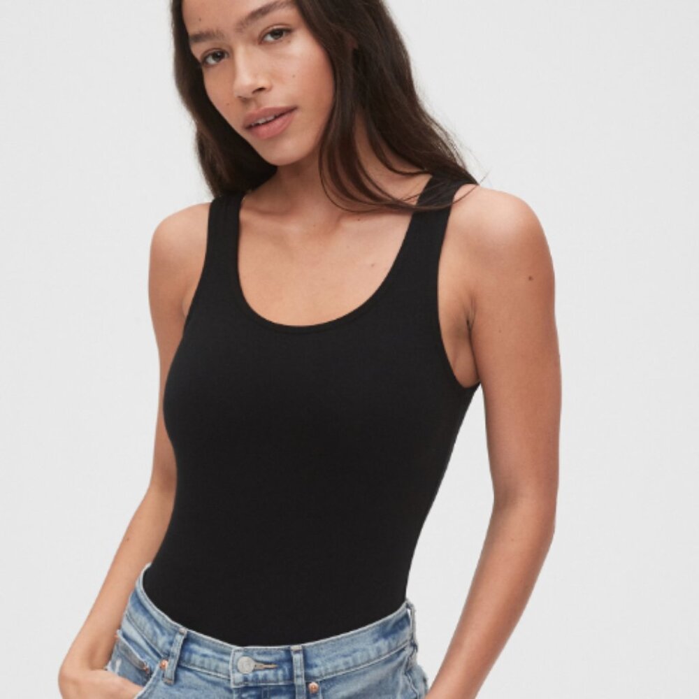 GAP TALL black tank top bodysuit